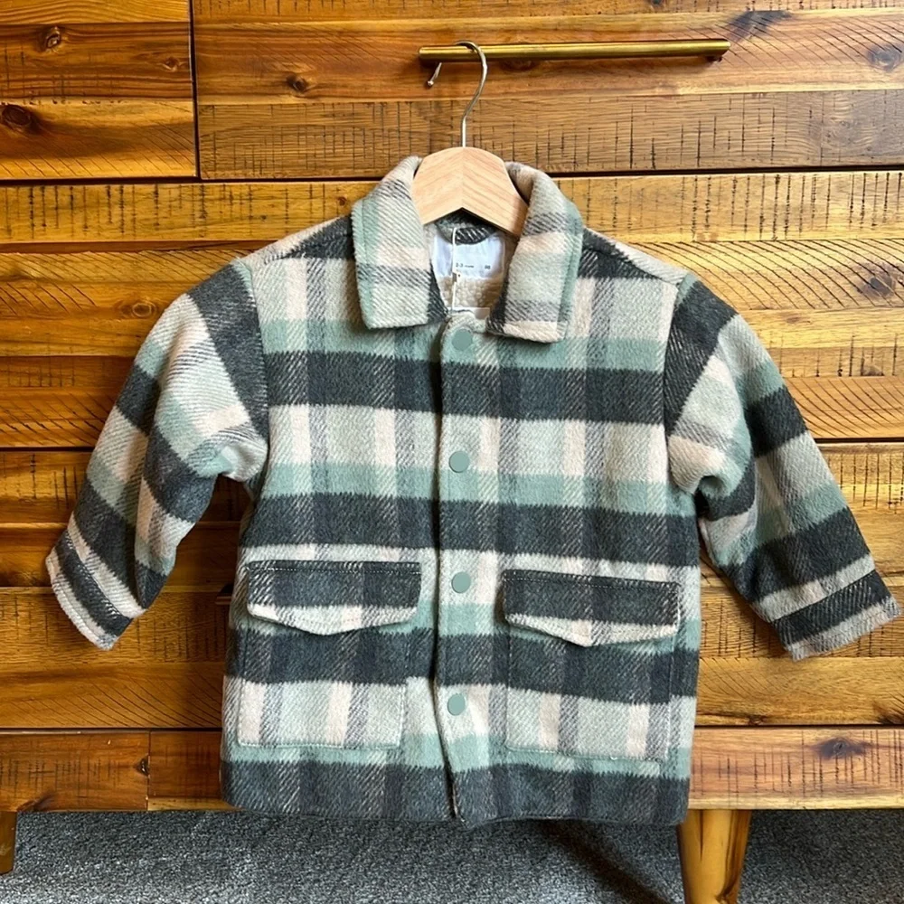 NWT Zara Toddler Boy Girl Plaid Jacket